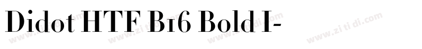 Didot HTF B16 Bold I字体转换